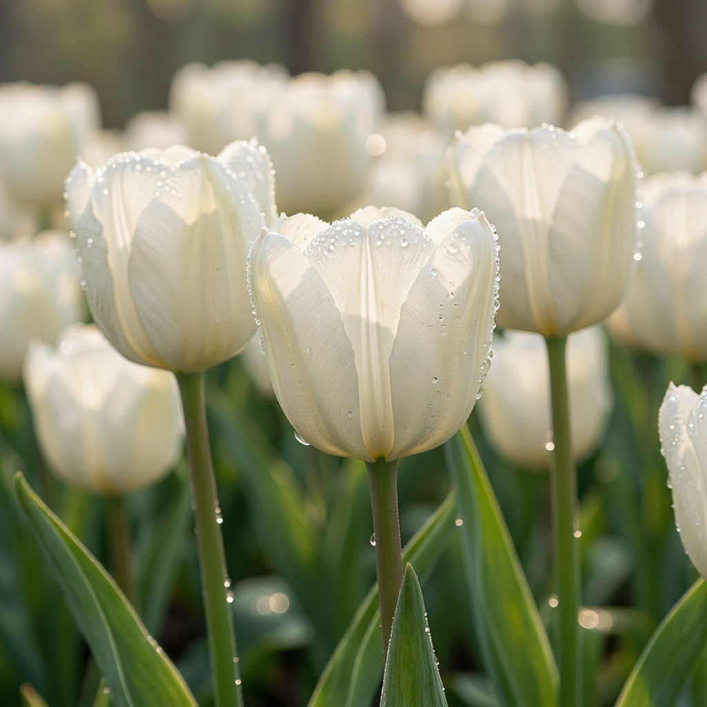 Witte tulpen